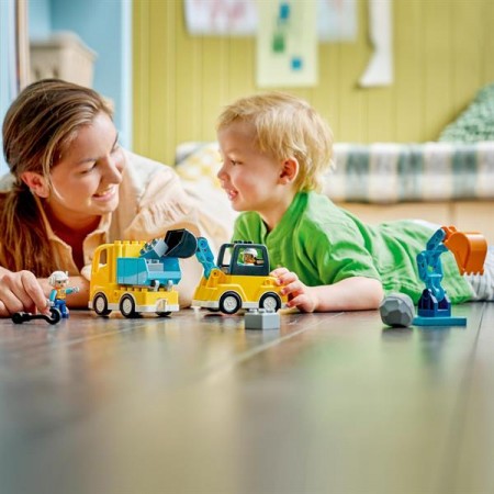 Конструктор LEGO DUPLO Town 3-в-1 Будівельна техніка 22 Деталі Конструктор LEGO DUPLO Town 3-в-1 Будівельна техніка 22 Деталі