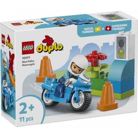 Конструктор LEGO DUPLO Town Синий полицейский мотоцикл 11 Деталей 10471 
