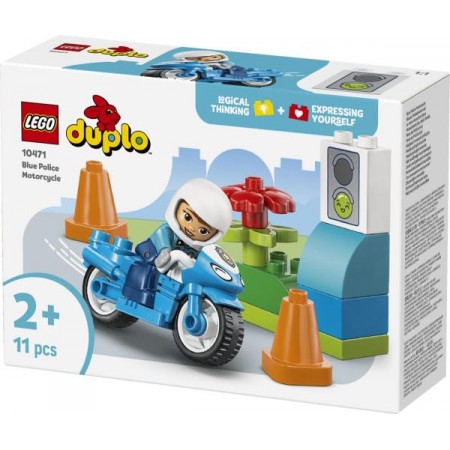 Конструктор LEGO DUPLO Town Синий полицейский мотоцикл 11 Деталей 10471 