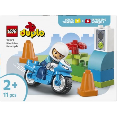 Конструктор LEGO DUPLO Town Синий полицейский мотоцикл 11 Деталей 10471 