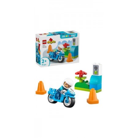Конструктор LEGO DUPLO Town Синий полицейский мотоцикл 11 Деталей 10471 