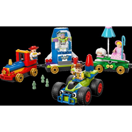 Конструктор LEGO Disney и Pixar Празднование из Истории игрушек поезд и авто для гонки 206 деталей Конструктор LEGO Disney и Pixar Празднование из Истории игрушек поезд и авто для гонки 206 деталей