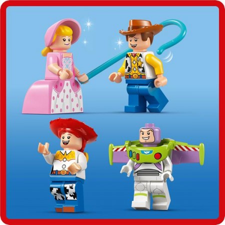 Конструктор LEGO Disney и Pixar Празднование из Истории игрушек поезд и авто для гонки 206 деталей Конструктор LEGO Disney и Pixar Празднование из Истории игрушек поезд и авто для гонки 206 деталей