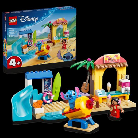 Конструктор LEGO® Disney Веселощі на пляжі з Ліло і Стічем, 113 деталей Конструктор LEGO® Disney Веселощі на пляжі з Ліло і Стічем, 113 деталей