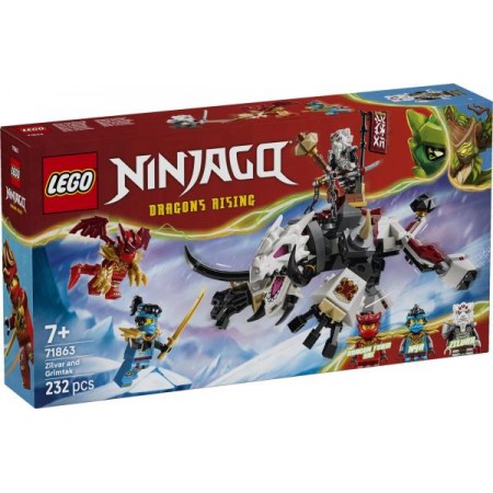 Конструктор LEGO® NINJAGO® Зильвар и дракон Гримтак, 232 детали 