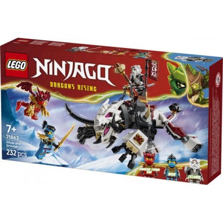 Конструктор LEGO® NINJAGO® Зильвар и дракон Гримтак, 232 детали 