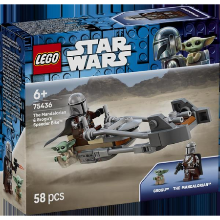 Конструктор LEGO Star Wars TM Скоростной мотоцикл Мандалорца и Грогу 58 Деталей 75436