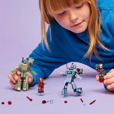 Конструктор LEGO Super Heroes Залізна людина та Бойова Машина проти Хаммер Дронів 204 деталі Конструктор LEGO Super Heroes Залізна людина та Бойова Машина проти Хаммер Дронів 204 деталі