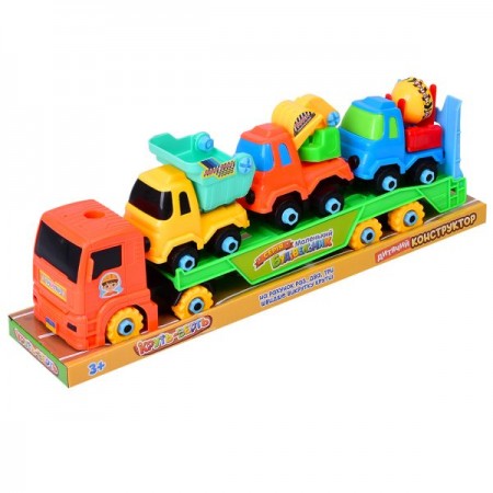 Конструктор на шурупах BabyToys ML 8636 с машинкой и трейлером