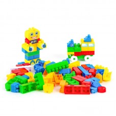 Конструктор блочный Bamsic Mini Blocks 105 деталей с наклейками Конструктор блочный Bamsic Mini Blocks 105 деталей с наклейками
