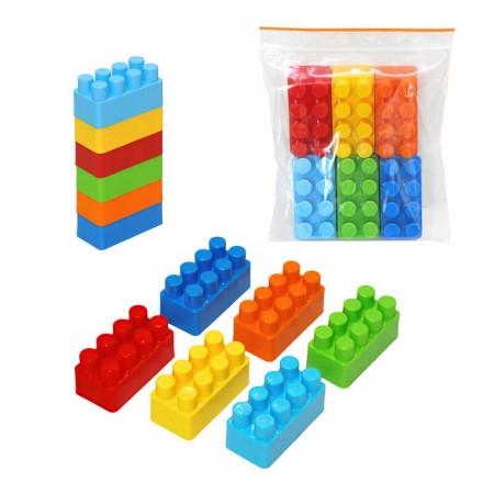 Конструктор "Mini Blocks" 6 кольорів 39946 "Tigres", 6 елементів, розмір 6х3 см, у пакеті