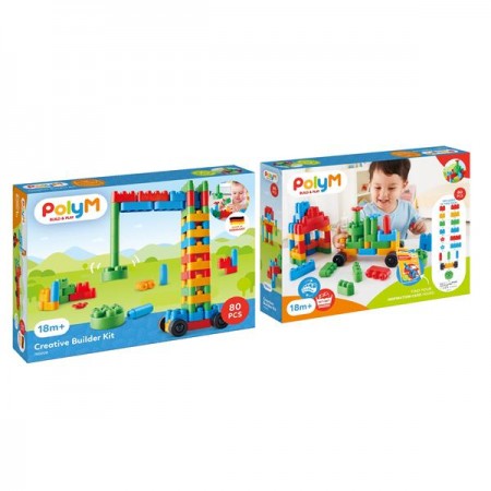 Конструктор PolyM Будівельник 80 деталей