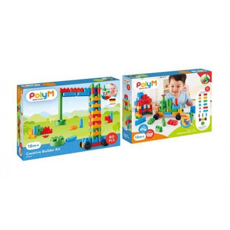 Конструктор PolyM Будівельник 80 деталей