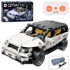 Конструктор Qman 54002 р/к, машина 21см-їздить,на акумуляторі, USB зарядне, підключається до телефону, 415 деталей, в коробці