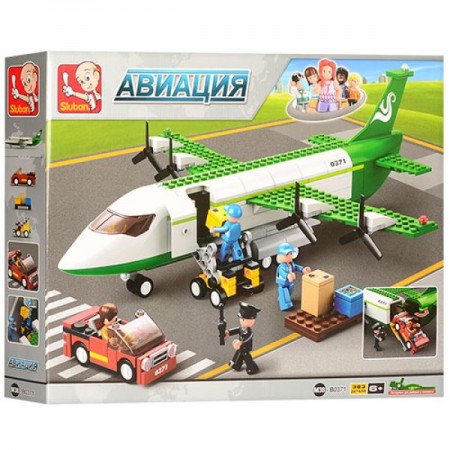 Конструктор SLUBAN M38-B0371 Авіація, літак, машинка, фігурки, 383дет, в кор-ке Конструктор SLUBAN M38-B0371 Авіація, літак, машинка, фігурки, 383дет, в кор-ке
