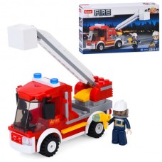 Конструктор SLUBAN M38-B0632 пожарная машина, фигурка, 136дет, в кор-ке Конструктор SLUBAN M38-B0632 пожарная машина, фигурка, 136дет, в кор-ке