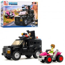Конструктор SLUBAN M38-B0653 полиция, машина,квадроцикл,фигурки, 293дет,в кор-ке Конструктор SLUBAN M38-B0653 полиция, машина,квадроцикл,фигурки, 293дет,в кор-ке