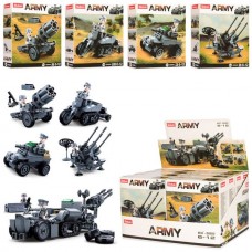 Конструктор SLUBAN M38-B0680 военная техника, фигурка, от79дет,в кор-ке, 8шт(8видов) в дисплее