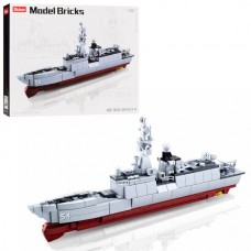 Конструктор SLUBAN M38-B0702 Військовий корабель, 1: 450, 33см, вертоліт, 459 деталей, в коробці