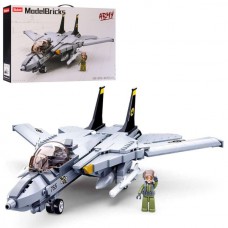 Конструктор SLUBAN M38-B0755 Військовий, літак, фігурка, 404дет, в кор-ке