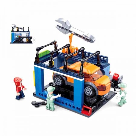 Конструктор SLUBAN M38-B0759C СТО, транспорт, фигурки, 340дет Конструктор SLUBAN M38-B0759C СТО, транспорт, фигурки, 340дет
