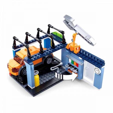 Конструктор SLUBAN M38-B0759C СТО, транспорт, фигурки, 340дет Конструктор SLUBAN M38-B0759C СТО, транспорт, фигурки, 340дет