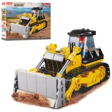 Конструктор SLUBAN M38-B0802 бульдозер 14,5см, фигурка, 231 деталь, в коробке