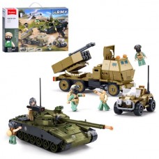 Конструктор военный SLUBAN M38-B1259 танк и машина 579 деталей