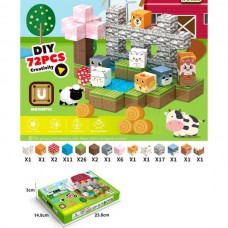 Магнитный конструктор BabyToys Z028A, 72 детали, кубики 2см