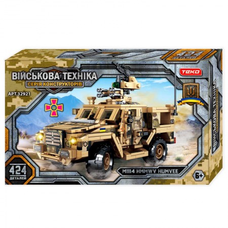 Конструктор военная техника Teko HMMWV 424 детали с подвижными элементами