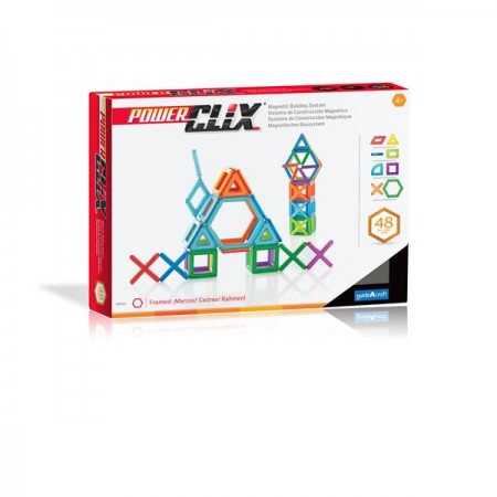 Магнітний конструктор Guidecraft PowerClix Frames, 48 деталей G9200