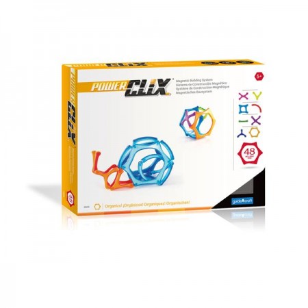 Магнітний конструктор Guidecraft PowerClix Organics, 48 деталей G9431
