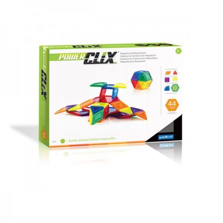 Магнітний конструктор Guidecraft PowerClix Solids, 44 деталі G9421 Магнітний конструктор Guidecraft PowerClix Solids, 44 деталі G9421