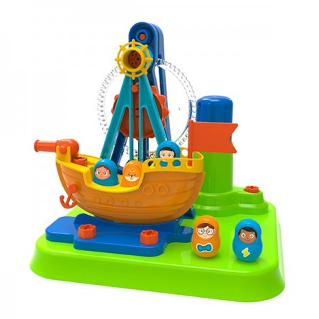 Набор для сборки Edu-Toys Пиратский корабль с инструментами 52 детали JS026