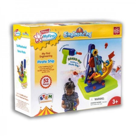 Набор для сборки Edu-Toys Пиратский корабль с инструментами 52 детали JS026