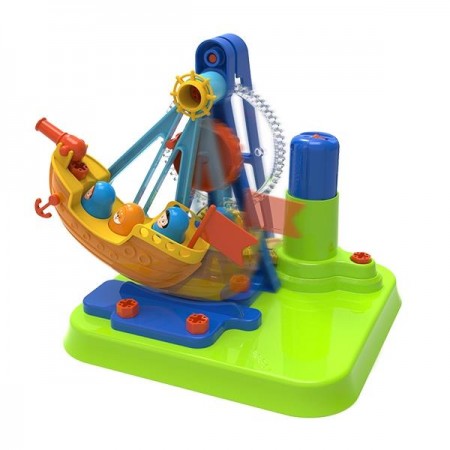 Набор для сборки Edu-Toys Пиратский корабль с инструментами 52 детали JS026