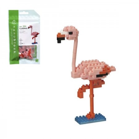 Розовое фламинго. Игровой набор ТМ Nanoblock . Конструктор Размер упаковки	1 x 11 x 18см ,
Вес	30г ,
Количество деталей - 100