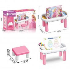 Игровой столик конструктор MC 590 6в1 с доской и пазлом