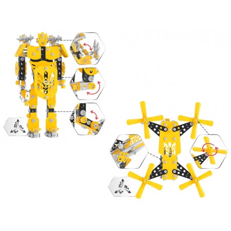Конструктор металевий Construction Set Robot-Drone, 570 деталей, Технок 0136 Конструктор металевий Construction Set Robot-Drone, 570 деталей, Технок 0136