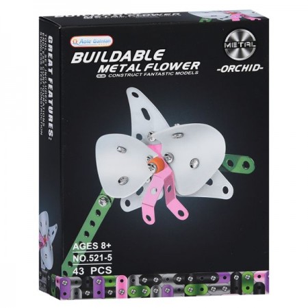 Конструктор металлический BabyToys 521 цветок 43 детали Конструктор металлический BabyToys 521 цветок 43 детали