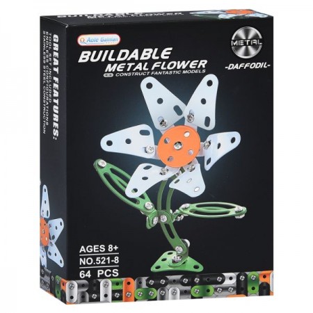Металевий конструктор BabyToys 521 квітка 30 деталей
