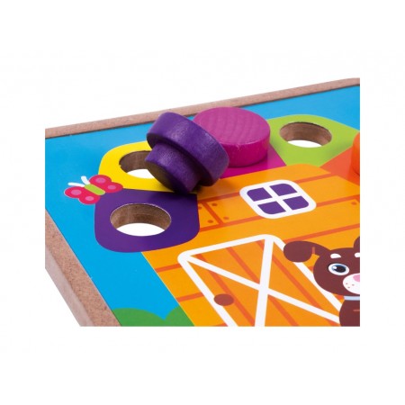 Развивающая игра Деревянная мозаика Ферма, Roter Kafer RW4220 Развивающая игра Деревянная мозаика Ферма, Roter Kafer RW4220