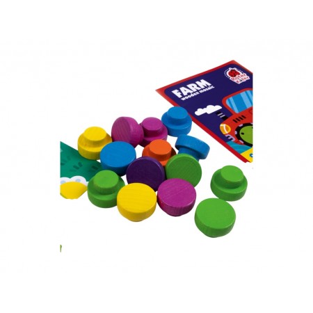 Развивающая игра Деревянная мозаика Ферма, Roter Kafer RW4220 Развивающая игра Деревянная мозаика Ферма, Roter Kafer RW4220