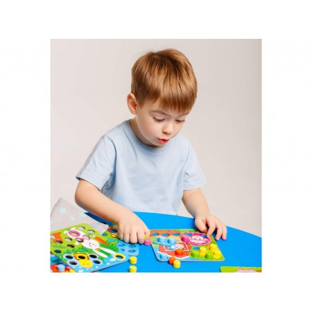 Мозаїка дерев'яна, Ферма, Vladi Toys ZB2002-01 Мозаїка дерев'яна, Ферма, Vladi Toys ZB2002-01