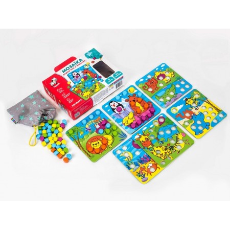 Мозаика деревянная Зоопарк, Vladi Toys ZB2002-02 Мозаика деревянная Зоопарк, Vladi Toys ZB2002-02