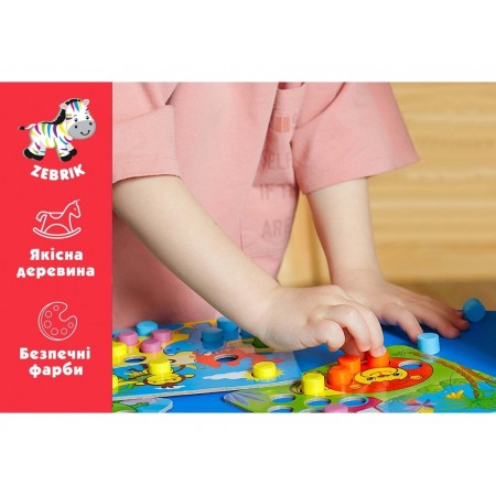 Мозаика деревянная Зоопарк, Vladi Toys ZB2002-02 Мозаика деревянная Зоопарк, Vladi Toys ZB2002-02