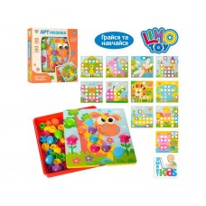 Мозаика кнопочная SK 0005 AB, 26 см, с картами для сборки, Limo Toy