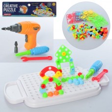 Мозаика BabyToys 616-15 на шурупах с шуруповертом 201 деталь