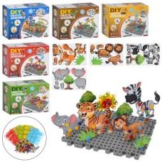 Мозаика JY-2004D-GKTX на шурупах, инструменты, карточки фигуры-пазлы, 378дет, 5 видов, в кор-ке, 26-19,5-10см