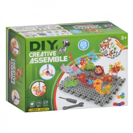 Мозаика JY-2004D-GKTX на шурупах, инструменты, карточки фигуры-пазлы, 378дет, 5 видов, в кор-ке, 26-19,5-10см Мозаика JY-2004D-GKTX на шурупах, инструменты, карточки фигуры-пазлы, 378дет, 5 видов, в кор-ке, 26-19,5-10см